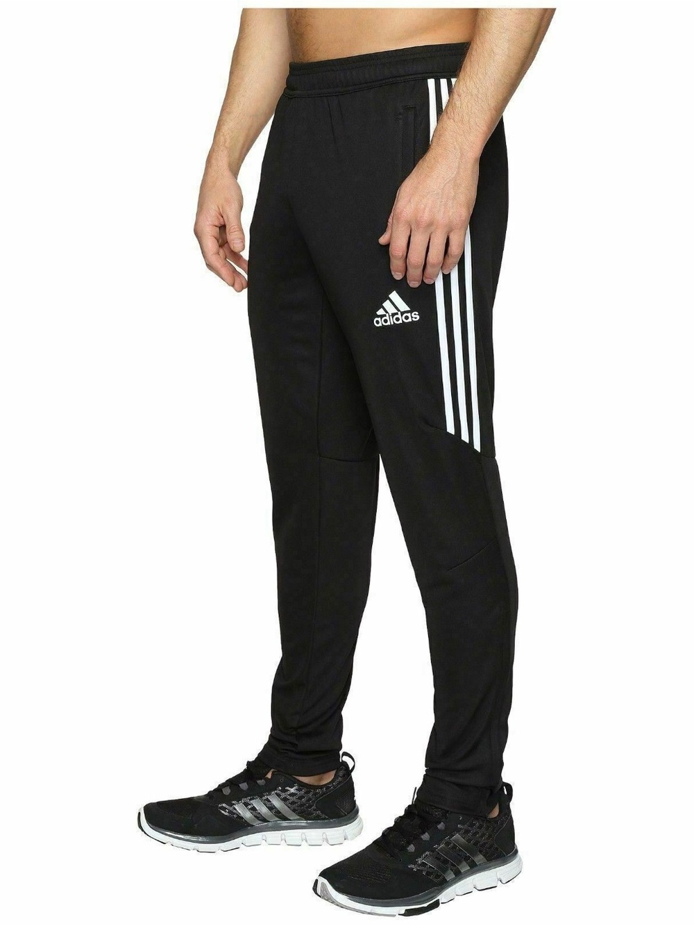 adidas Black Joggers with White 3-Stripe Detail